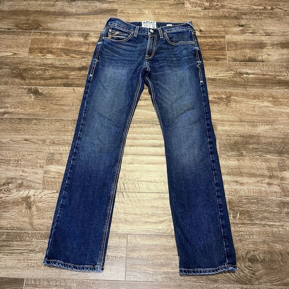 Ariat Jeans Men’s 31x34 Blue M7 Slim Fit Straight Leg Western Cowboy Stretch - Picture 2 of 14